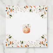 かわいい小さなかぼちゃオンザウェイ秋赤ちゃんシャワー フェイバータグ (裏面)