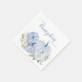 かわいい小さなかぼちゃブルー赤ちゃんシャワー スタンダードカクテルナプキン (角)