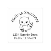 かわいい小さなかろうのアドレス ラバースタンプ (インプリント)