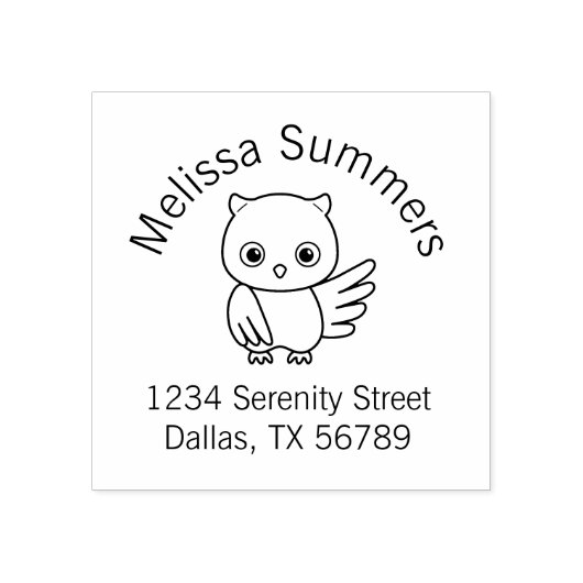 かわいい小さなかろうのアドレス ラバースタンプ (インプリント)