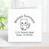 かわいい小さなかろうのアドレス ラバースタンプ