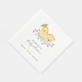 かわいい小さなかわいこちゃんレモンシトラスベビーシャワー スタンダードランチョンナプキン (角)