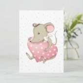 かわいい小さなねずみ サンキューカード (スタンド正面)