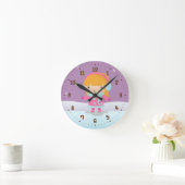 かわいい小さなアイススケーターウィンターガールズルームデコール ラウンド壁時計 (ホーム)