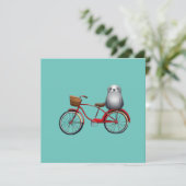 かわいい小さなアニメのセーラー服を着た子供が自転車に乗っている 招待状 (スタンド正面)