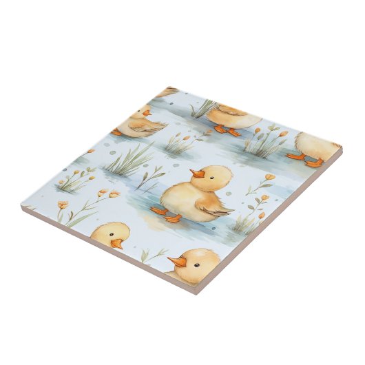 かわいい小さなアヒルのパターン タイル (側面)