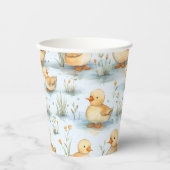 かわいい小さなアヒルのパターン 紙コップ (正面)