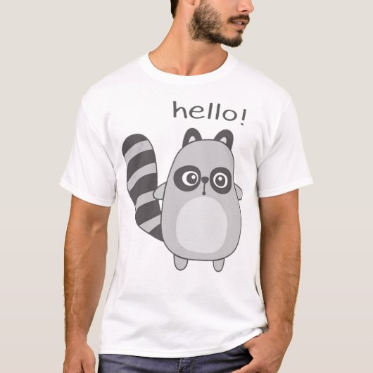 かわいい小さなアライグマ Tシャツ (正面)