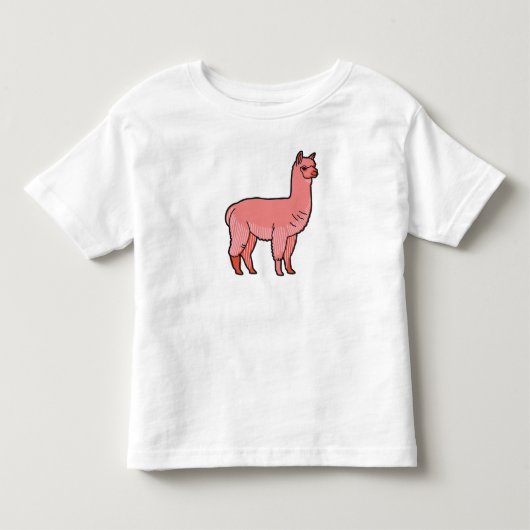 かわいい小さなアルパカ トドラーTシャツ (正面)