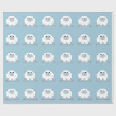 かわいい小さなイェティ ラッピングペーパー (フラット)