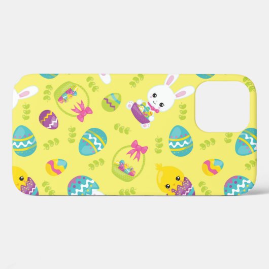 かわいい小さなイースターバニー卵のパターンのギフト Case-Mate iPhoneケース (裏面 (横))