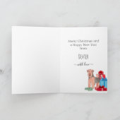 かわいい小さなウェールズのテリアパピークリスマス シーズンカード (内部)