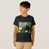 かわいい小さなウサギのバンニーダンデリオングラス自然 Tシャツ (正面フル)