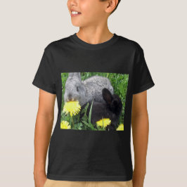 かわいい小さなウサギのバンニーダンデリオングラス自然 Tシャツ