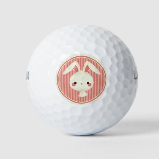 かわいい小さなウサギ ゴルフボール (正面)