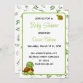 かわいい小さなウミガメの赤ちゃんシャワーの招待状 招待状 (正面/裏面)