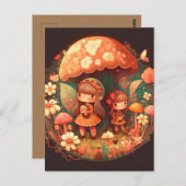 かわいい小さなエルフの少女二人 ポストカード (正面/裏面)