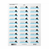 かわいい小さなオルカホエールアドレス ラベル (フルシート)