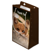 かわいい小さなオレンジの写真ありがとうキツネ スモールペーパーバッグ (正面アングル)