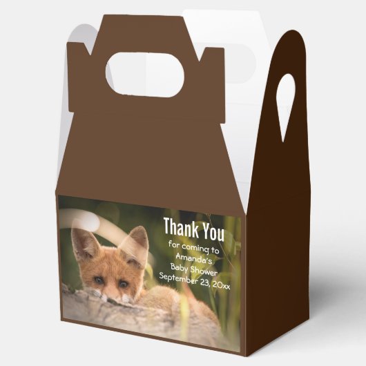 かわいい小さなオレンジの写真ありがとうキツネ フェイバーボックス (オープン)