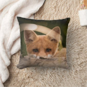 かわいい小さなオレンジ色のキツネ クッション (ブランケット)