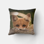 かわいい小さなオレンジ色のキツネ クッション (裏面)