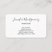 かわいい小さなオレンジ色のキツネ 名刺 (裏面)