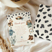 かわいい小さなカウボーイは男の子の赤ちゃんシャワーを途中にある サンキューカード