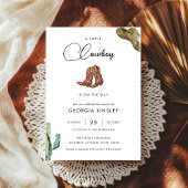 かわいい小さなカウボーイウェスタンロデオテキサス州ベビーシャワー 招待状