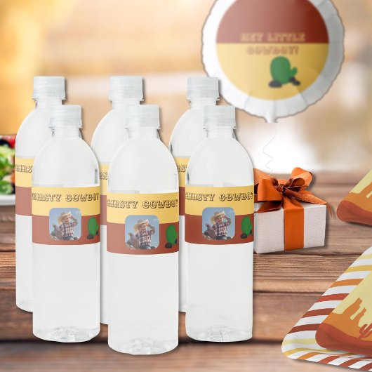 かわいい小さなカウボーイカスタムの写真 ペットボトルラベル