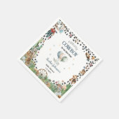 かわいい小さなカウボーイ西の水の色ベビーシャワー スタンダードカクテルナプキン (角)