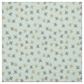 かわいい小さなカエル、自然の緑 ファブリック (見本)