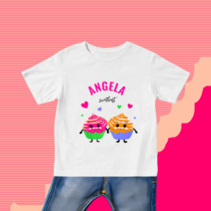 かわいい小さなカップケーキ ベビーTシャツ
