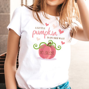 かわいい小さなカボチャのベビーシャワー Tシャツ