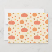 かわいい小さなカボチャベビーシャワー招待状 招待状 (裏面)