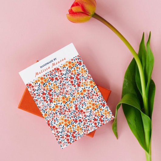 かわいい小さなカラフルな花のブティックジュエリーカード