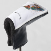 かわいい小さなカラフルハミングバードのカスタマイズ ゴルフヘッドカバー (3/4 正面)