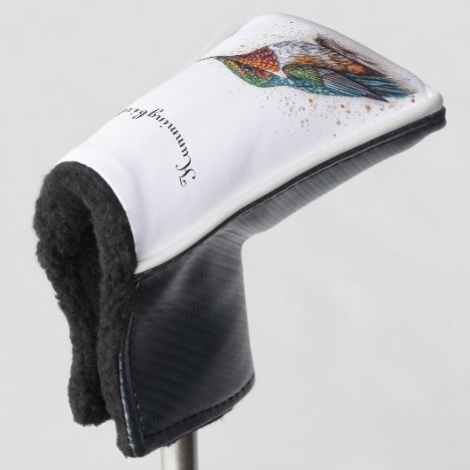 かわいい小さなカラフルハミングバードのカスタマイズ ゴルフヘッドカバー (3/4 正面)