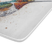 かわいい小さなカラフルハミングバード水色 カッティングボード (角)