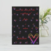 かわいい小さなカラフルハートハート セーブザデート (スタンド正面)