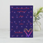 かわいい小さなカラフルハートハート セーブザデート (スタンド正面)