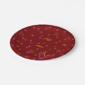 かわいい小さなカラフルハートハート ペーパープレート (アングル)