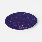 かわいい小さなカラフルハートハート ペーパープレート (アングル)