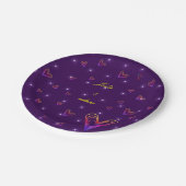 かわいい小さなカラフルハートハート ペーパープレート (アングル)