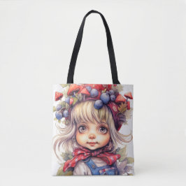 かわいい小さなカントリーガーデンのノーム トートバッグ