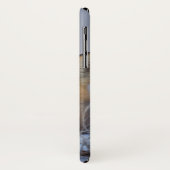 かわいい小さなキツネが冬の写真を丸めた Case-Mate iPhoneケース (裏面/左)