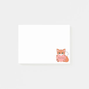 かわいい小さなキツネの付箋 ポストイット