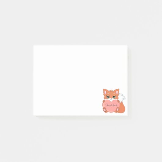 かわいい小さなキツネの付箋 ポストイット (正面)