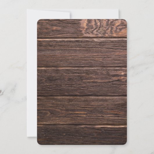 かわいい小さなキツネの写真日時を保存 セーブザデート (裏面)