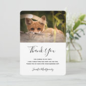 かわいい小さなキツネの写真 サンキューカード (スタンド正面)